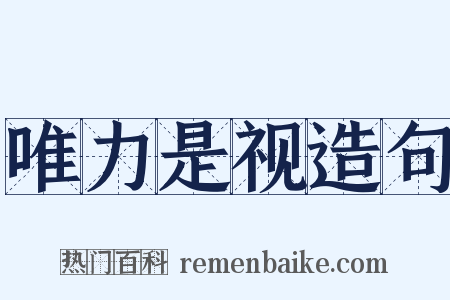 唯力是视造句是什么意思的图片